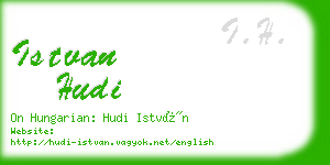 istvan hudi business card